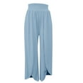 thumbnail image 3 of TYGHBN Fashion Slim High Waist Open High Fork Pants Europe and The United States Relaxed Casual Yoga Pants for Women Business Casual Cabana Pants Summer Pants Suits for Women Casual Loose Sweatpants, 3 of 5