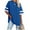 Blue, variant on Auburet Womens Oversized Tees Loose T-Shirts Half Sleeve Crew Neck Color Block Cotton Tunic Tops
