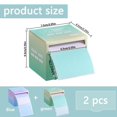thumbnail image 2 of Trianu 2 Pack Pull-Out Full Adhesive Sticky Notes Roll Tape, 1.8 x 2.5 Inch Cute Sticky Note Pads, 512 Sheets Colorful Self-Stick Memo Paper Pad Label Stickers for Writing, Blue & Green, 2 of 7