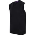 thumbnail image 4 of Henbury Mens Sleeveless 12 Gauge V-Neck Fine Knit Sweater, 4 of 4