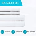 thumbnail image 2 of OnlineBestDeal's White Egyptian Cotton Bed Sheet Set, King - Deep Pocket, 2 of 5
