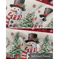 thumbnail image 6 of Christmas Snowman Linen Curtain Valance for Bedroom/Bathroom/Kitchen/Living/Dining Room Window,Xmas Tree Birds Berry Snowflake Red Black Plaid Rod Pocket Topper Decorative Cafe Drapes Panel 60x18, 6 of 6