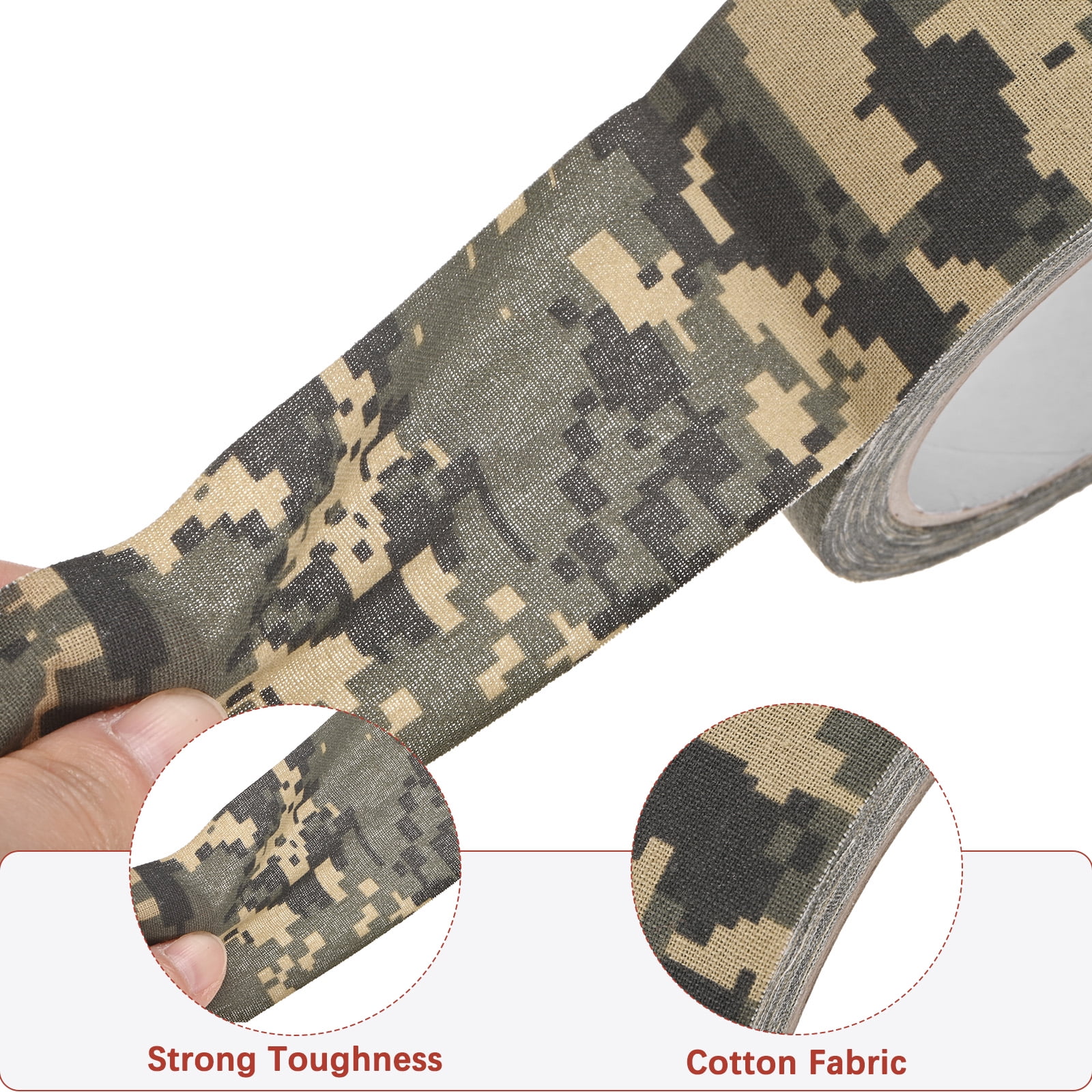 Uxcell 2.0IN x 10.94Yards Camouflage Tape [2PCS] - Self Adhesive Camo Tape for Outdoor Camping & Hunting - [Digital]