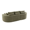 thumbnail image 7 of Christopher Knight Home 106" Modern Curved Cloud Sectional Sofa with 7 Pillows, 4 Seater Couch, Forest Green, 7 of 7