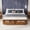 Walnut, variant on King Size Modern Solid Wood Platform Bed with 6 Storage Drawers, Space-Saving Storage Bed for Master Bedroom, Walnut