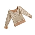thumbnail image 1 of Guardurnaity Ropa interior térmica de mujer de 40-70kg, calentador de terciopelo cálido para mujer, Base cómoda suave, cuello , Tops básicos, Prendas para la parte del cuerpo Color de piel, 1 of 6