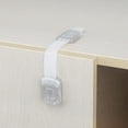 thumbnail image 3 of OULII 3Pcs White ABS Cabinet Latch Lock for Child Proofing in Kitchen, 3 of 7
