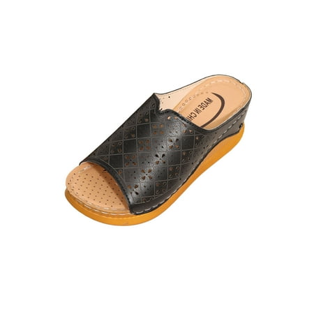 

Flat Sandals For Women Women s Slippers House Slippers Wedge Slide Slippers Women Ladies Outdoor Slippers Pearl Chain Soft Sole