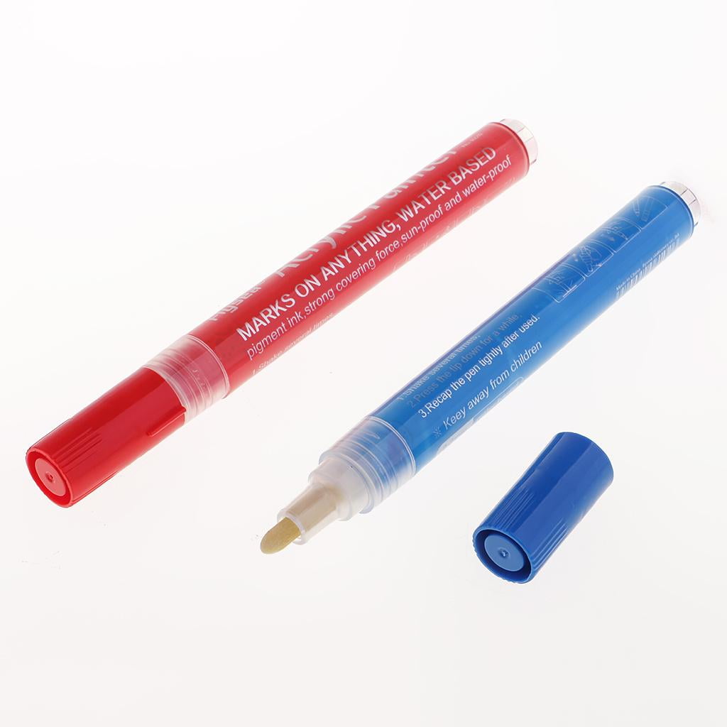 FVDPWYE 18 / 24 / 28 Colors Acrylic Paint Markers, Waterproof Acrylic Paint Marker Set 18 Colors