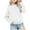 White, variant on AherBiu Girls Sweatshirt Crewneck Long Sleeve Fleece Kid Pullover Loose Fitted Comfy Toddler Sweatshirts
