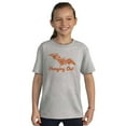 thumbnail image 5 of Cute Haunted House Halloween Bat Crewneck T Shirts Boy Girl Teen Brisco Brands XS, 5 of 6