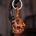 thumbnail image 4 of LLavero de madera con grabado del zodiaco chino, accesorio creativo para llaves de coche, Animal, caballo, dragón, serpiente, perro, regalo, nuevo, 12 unidades, 4 of 4