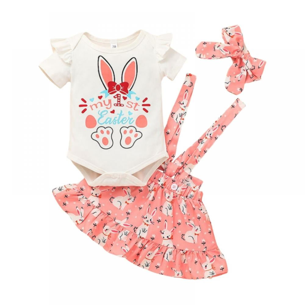 Newborn Infant Baby Girls Butterfly Print Short Sleeve Romper Suspender Skirt Clothes Newborn Infant Baby Girls Butterfly Print Short Sleeve Romper Suspender Skirt Clothes