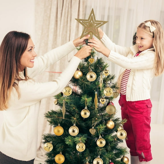 VALSEEL Clearance 49 Piece Christmas Ornament Set, Shatterproof Ornaments With Assorted Christmas Tree Pendants