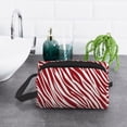 thumbnail image 6 of XMXT Large Capacity Makeup Bag, Red Zebra Print Storage Bags Travel Toiletry Cosmetic Bag for Women Men, 6 of 9