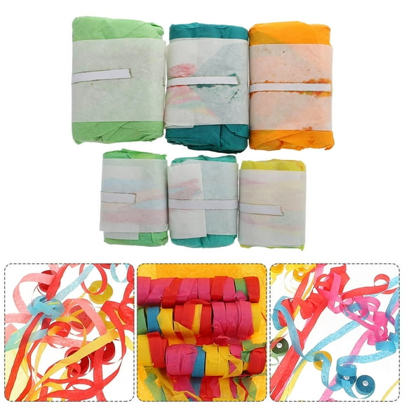 GOOHOCHY Hand Held Throwing Streamer for Parties and Weddings Assorted Color Paper 6pcs