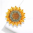 thumbnail image 3 of Guardurnaity 2 alfileres de cristal amarillo con diamantes de imitación, elegantes accesorios de joyería con flores de aleación de zinc, Accesorios de disfraces, 3 of 6