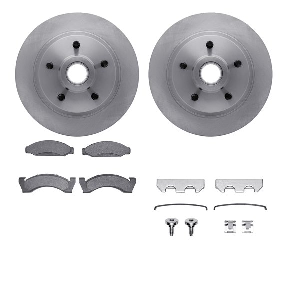 Dynamic Friction Company Front Brake Rotors with 5000 Advanced Brake Pads includes Hardware 6512-66019