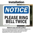 thumbnail image 3 of (2 Pack) Please Ring Bell Twice OSHA Notice Sign 24 Inch X 18 Inch Vinyl Label Decal Sticker Weather Resistant, UV Protected for Workplace, Business, and Construction Site, Made in the, 3 of 7