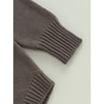 thumbnail image 6 of Bagilaanoe Newborn Baby Boys Knitted Rompers Long Sleeve Bodysuit Sweater 3M 6M 12M 18M 24M Infant Fall Ribbed Knitwear, 6 of 8