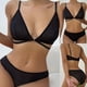 thumbnail image 2 of Gibobby Conjunto ropa interior mujer Ropa Interior Sexy con Cuello En V para Mujer, Lencería Sexy, Ropa Interior con Cordón Sin Espalda De Lencería(Negro, CH), 2 of 5