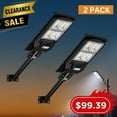 thumbnail image 3 of 2 Pack Solar Parking lot Lights Solar Street Light for Outdoor,30,000 lumens,18,000 mAH Battery, High Lumens LED Solar Power Street Lamp Outdoor Dusk to Dawn for Parking Lot, Yard, Garage and Garden, 3 of 10