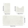 thumbnail image 2 of Bath Mats 3 Set, Bathroom Rugs for 3 Pcs Toilet Mats Universal Soft Comfortable Water Absorption Non-Slip Thick Machine Washable Easier To Dry Bath Mats for Bathroom, 2 of 8