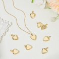 thumbnail image 4 of Colgantes de corazón de latón con forma de corazón, ideales para la creación de collares, pendientes y otras joyas., 4 of 9