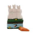 thumbnail image 2 of Hinged Trinket Box Three No Evil Bunnies Porcelain Carrot Easter Eb963, 2 of 2