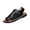 Black, variant on Closed Toe Leather Sandals, Leather Hollow Out Hook Loop Flat Fisherman Sandals Soft Bottom Hand Stitching Wading Sandals Summer Comfort Anti-Slip Casual Wading Beach Sandals, White 8