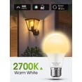 thumbnail image 2 of Bombilla LED LOHAS con sensor del anochecer al amanecer, 6 W, 500 lúmenes, 2700 K, paquete de 4, 2 of 6