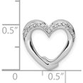 thumbnail image 3 of 14K White Gold 1/15Ct. Diamond Heart Chain Slide Made In India pm4894-007-wa, 3 of 5