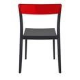 thumbnail image 5 of Luxury Commercial Living 33" Black and Red Patio Dining Chair, 5 of 8