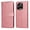 Pink, variant on Wallet Phone Case for Honor X5C Plus with Card Holder and Stand Function Blue