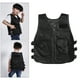 thumbnail image 5 of Chaleco táctico para niños, funda, chaleco policial, equipo militar, portaplacas, camping Negro 4cm, 5 of 8