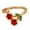 4, variant on Delicate Cherries Rings Adjustable Fashion Rings Copper Texture Suitable for Casual Wear Dating and Special Occasions