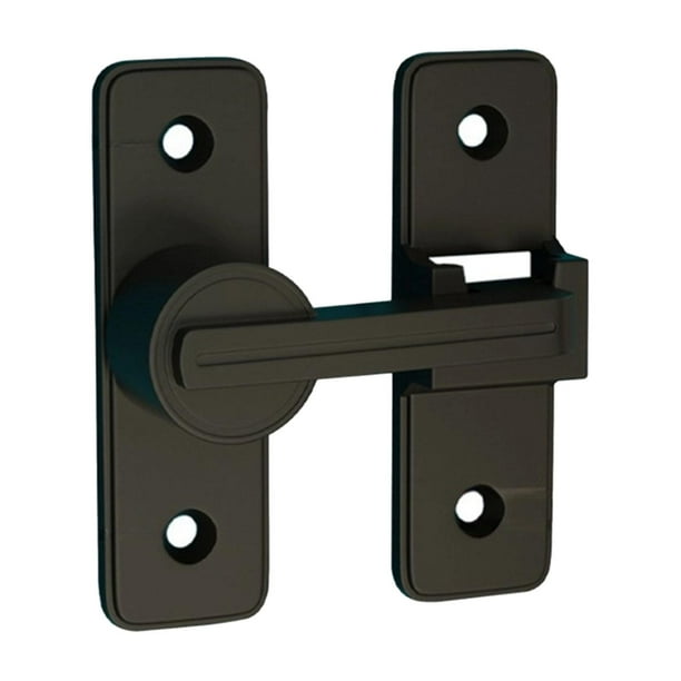 Cerradura para puerta de granero, herrajes antipérdida, cerrojo interior para valla, ventana y garaje 180 grados negro