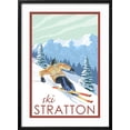thumbnail image 2 of Art.com Stratton, Vermont - Downhill Skier Scene Art Print by Lantern Press, Black Frame Wall Art, 21" x 29", 2 of 5
