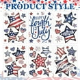 thumbnail image 2 of 6 Sheet Patriotic Window Clings 4th of July Window Decals Retro Style USA Stars Flag Firework Decor for Independence Day Home Party Glass Mirror Decoration, 2 of 7