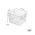thumbnail image 2 of storage box with integrated handles - stackable plastic box for the office - transparent, 2 of 3