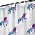 thumbnail image 3 of Watercolor Unicorn Pattern Shower Curtain 72"x72" ,Bathroom Decorative Shower Curtains Set with 12 Hooks,Modern Waterproof Washable Shower Curtain, 3 of 6
