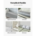 thumbnail image 4 of KFFKFF King Size Bed Wedge Pillow for Headboard, 76"x10"x6" Gap Filler, Covers 0-7" Space Between Mattress and Headboard, Plush Backrest Pillow with Side Pocket, Gray, 4 of 9