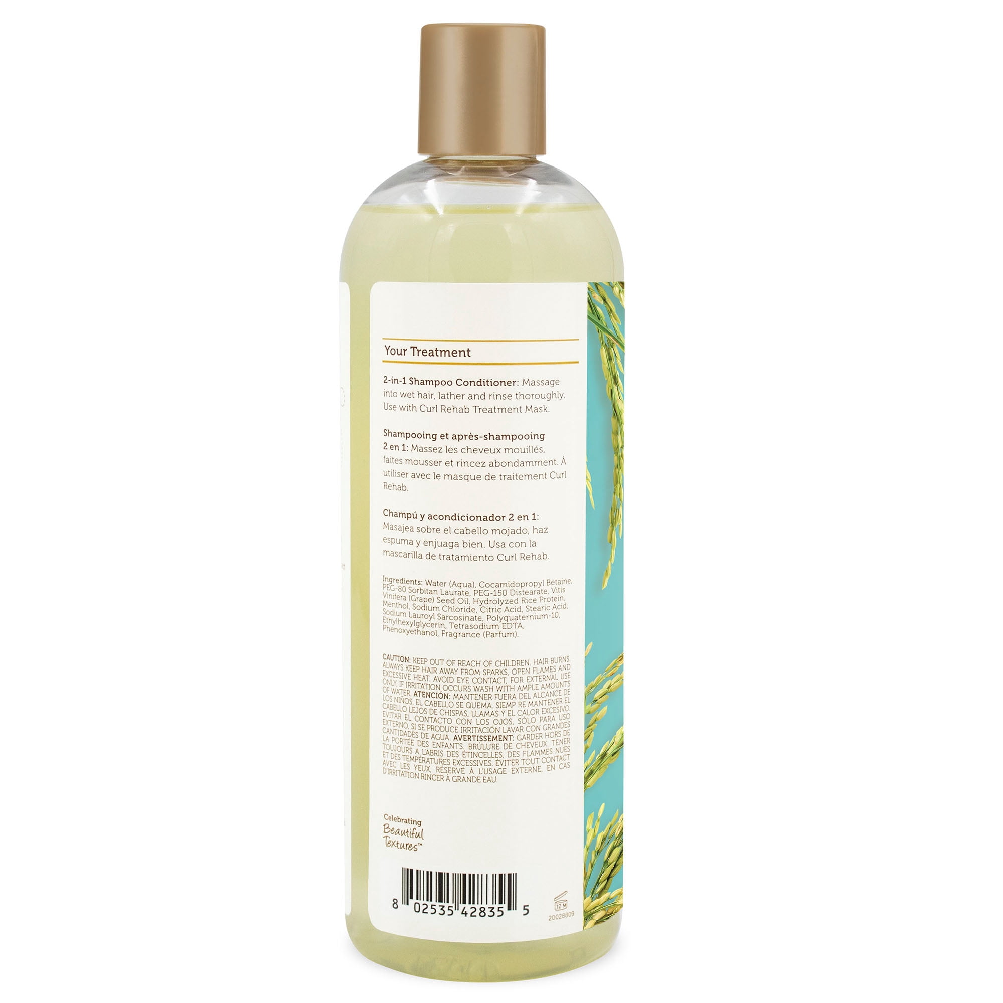 Curl Rehab: Rice Water & Grapeseed Length Retention 2n1 Shampoo Conditioner 16oz