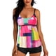 thumbnail image 1 of Trajes de baño para mujer Trajes de baño de dos piezas Camisetas sin mangas con estampado floral con pantalones cortos Trajes de baño con control de barriga OAVQHLG3B Store lin121212, 1 of 3