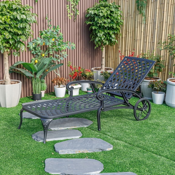 Garden Grace- Black Cast Aluminium Garden Bench