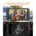 thumbnail image 4 of Cámara de coche para bebés Babyvue BV2, 4,5 pulgadas, 1080P HD, visión nocturna, 4 of 8