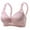 Pinks, variant on Full-Coverage Wireless Bra Women Pullover Bra Feature V-Neck Strapless Bra Style W-206 Hook and Eye Closure Comfortable Bras for Older Red 3XL