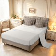 thumbnail image 3 of Manfei Vintage Plaid 7pcs Queen Bedding,Retro Grid Bedding Comforter Set Queen,Brown White,Light Gray Reversible, 3 of 7