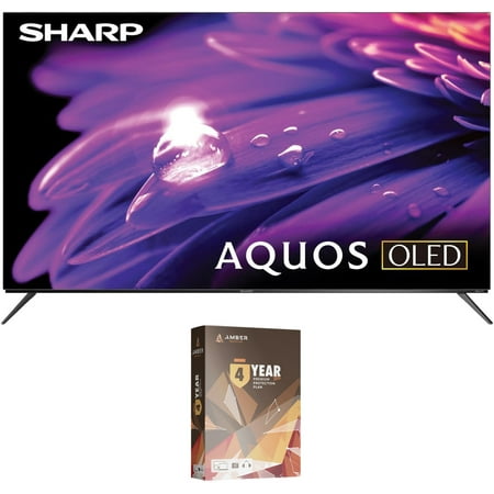 SHARP 4T-C65FS1UR 65 Inch AQUOS OLED 4K Ultra HD Roku TV and 4 Year Amber Protection Plan (2024)