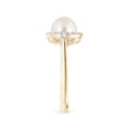 thumbnail image 6 of ANGARA Freshwater Cultured Pearl Halo Engagement Ring in 14K Yellow Gold for Women | June Birthstone, Birthday, Anniversary, Jewelry Gift for Women | Pearl Ring, 6 of 8